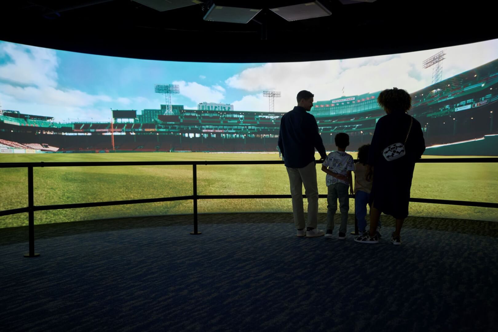 Indoor baseball projection exhibit at View Boston