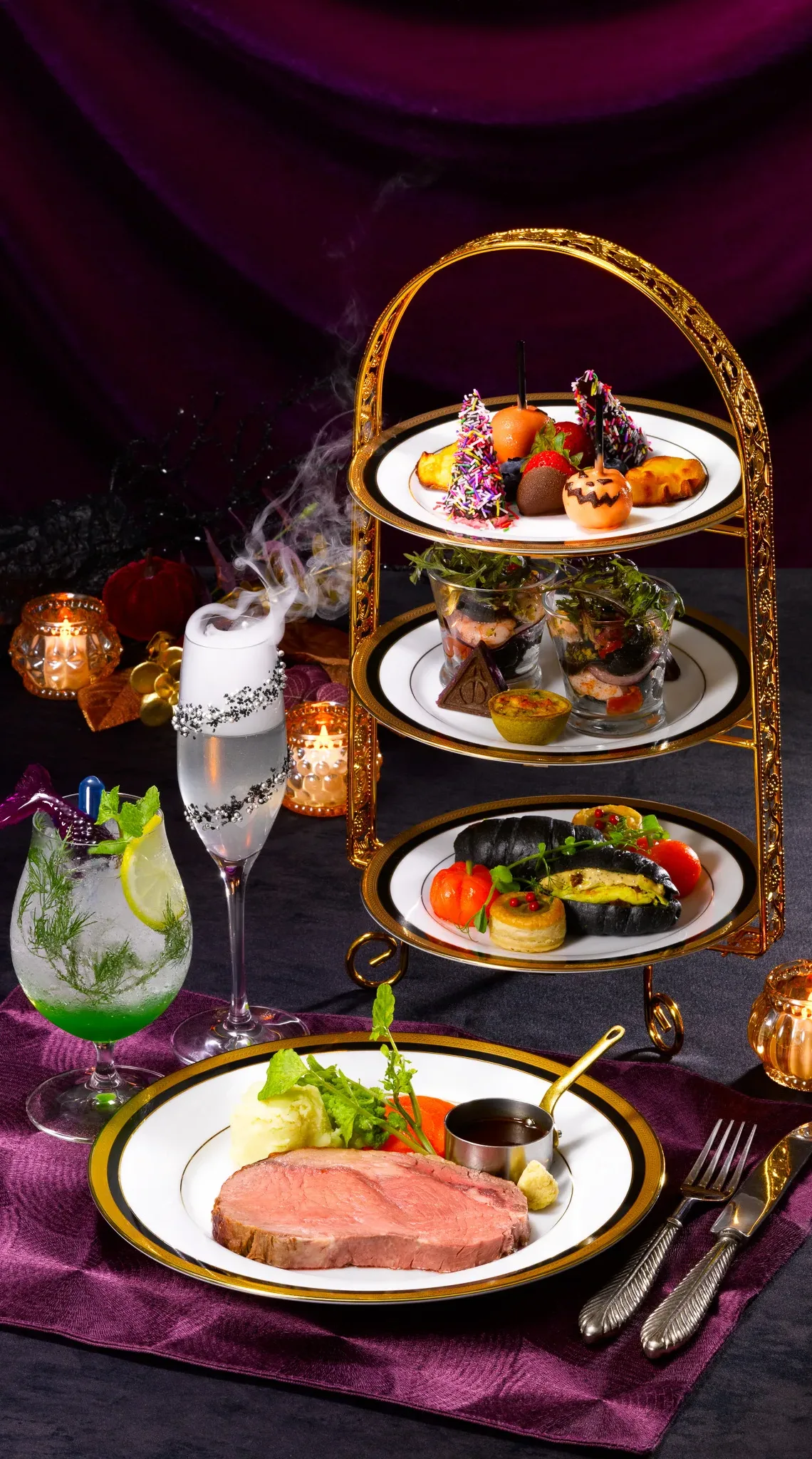 Dark Arts High Tea setting at Warner Bros. Studio Tour Tokyo