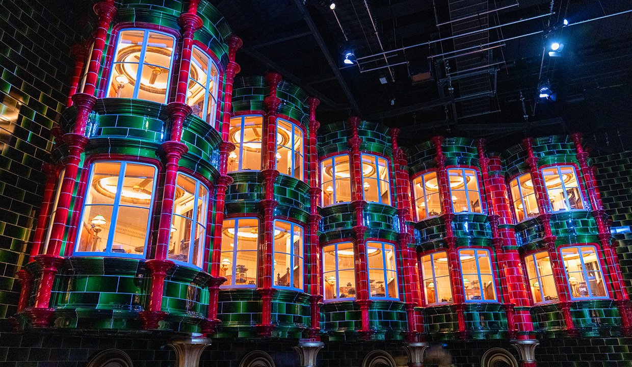 Behind-the-scenes film-making display at Warner Bros. Studios Japan