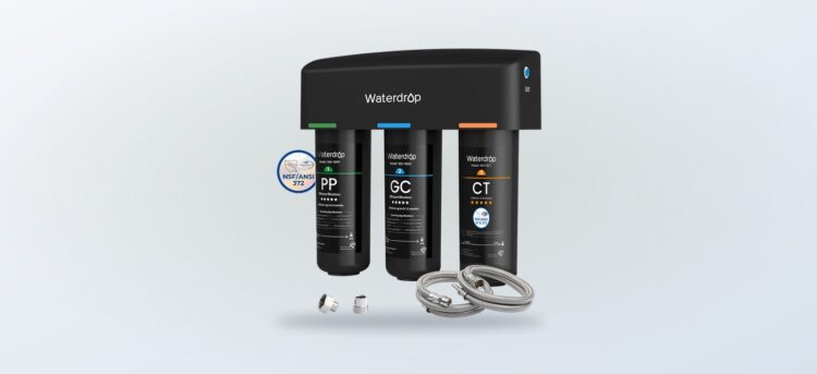 Sistema Waterdropfilter TSA de tres etapas con cartuchos y conexiones