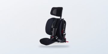 WAYB Pico Portable Car Seat in Jet shown as a single product