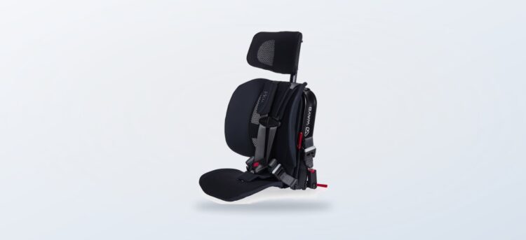 WAYB Pico Portable Car Seat in Jet shown as a single product