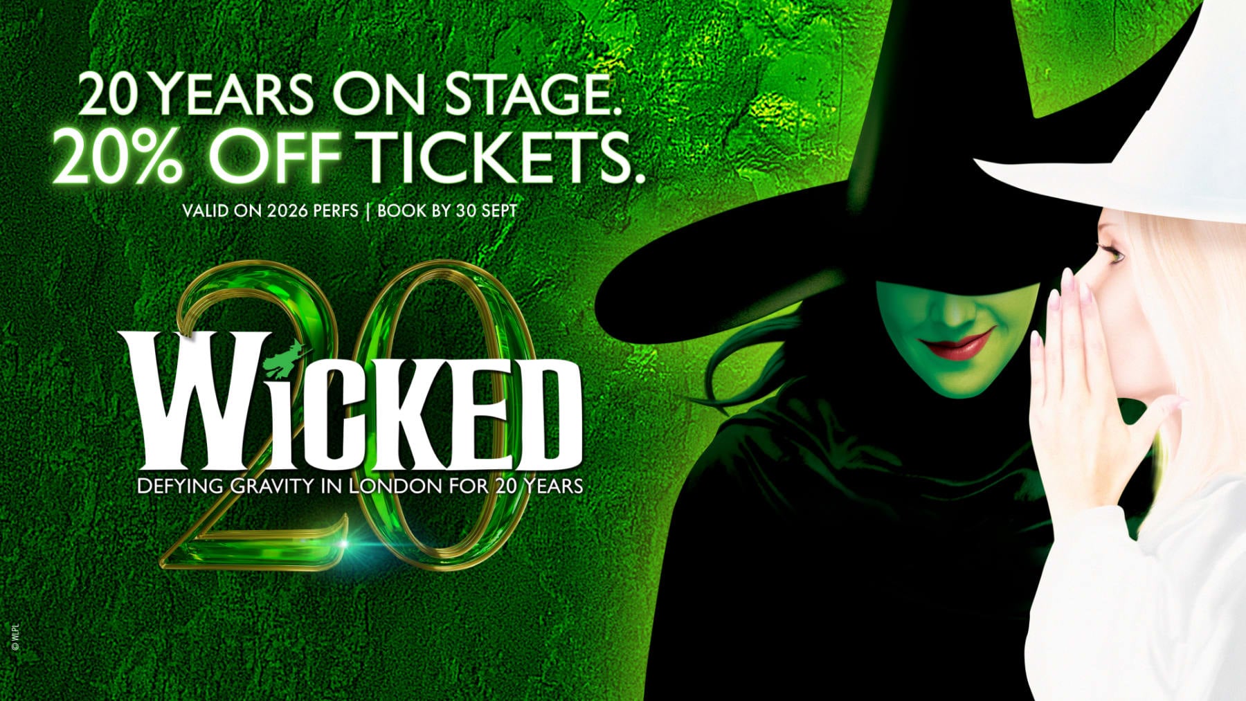 Wicked stage artwork for a West End theatre option