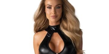 Obsessive 859-COR-1 Corset & Thong juodas apatinis trikotažas