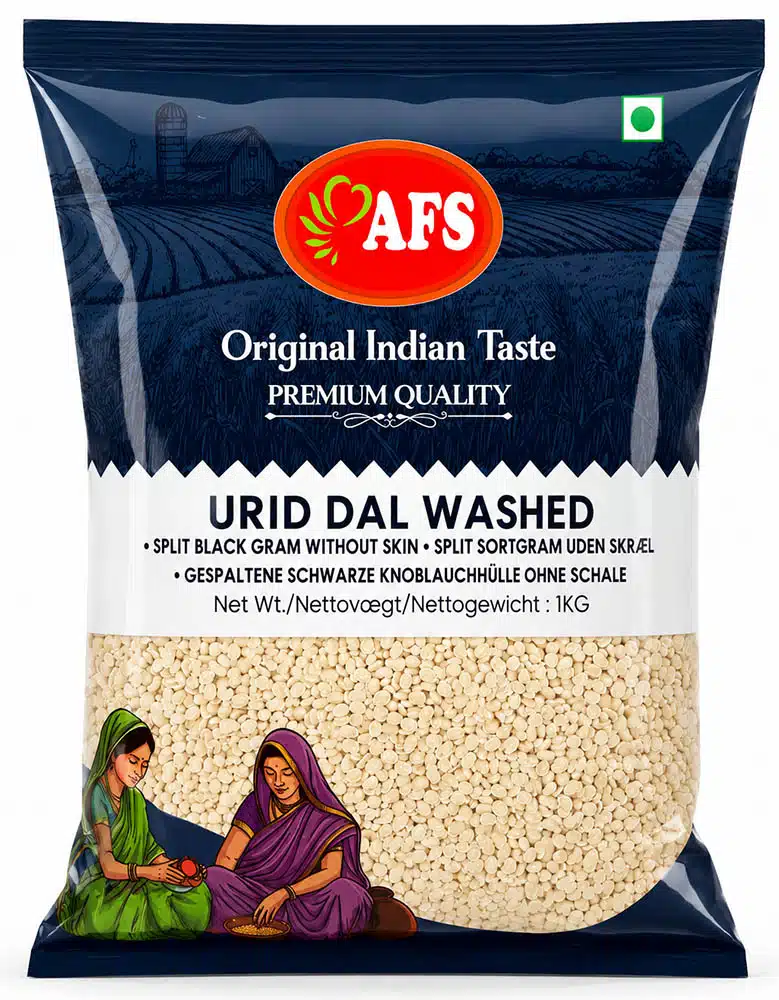 Urid dal washed i emballage