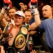 Boxer celebrating with championship belts in a Zapply campaign image