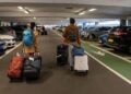 Cars parked in an airport car park