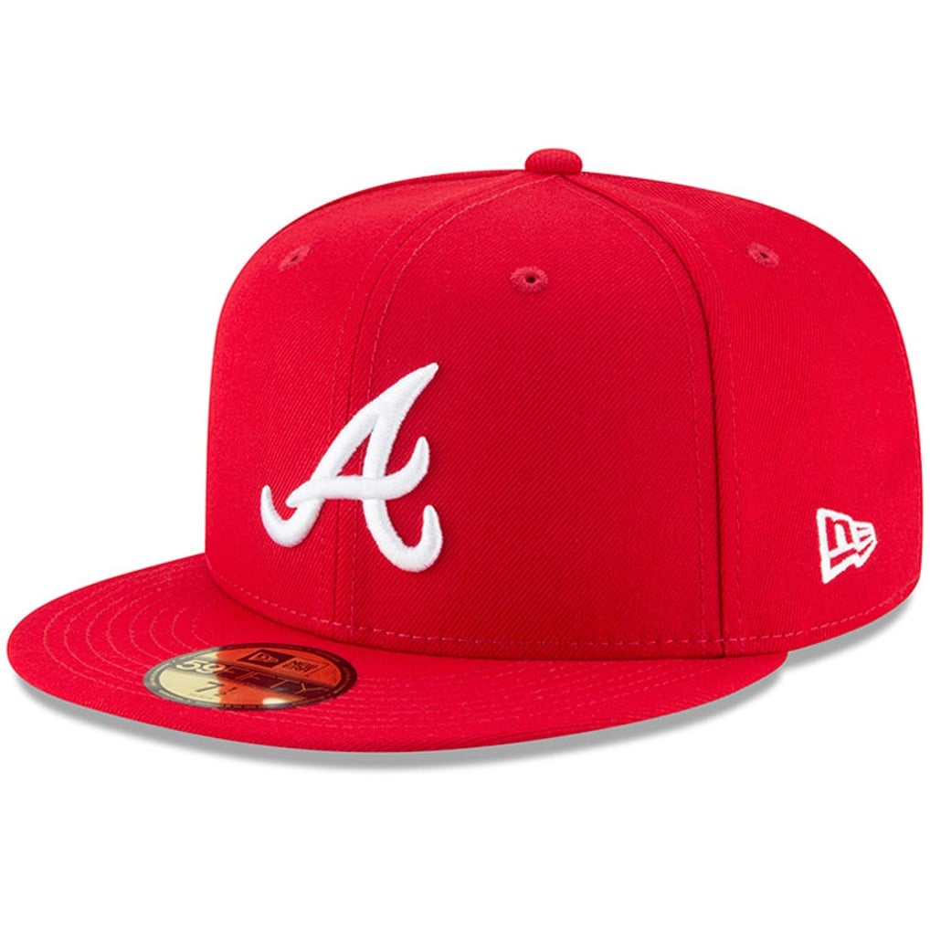 Red New Era Atlanta Braves 59FIFTY fitted cap