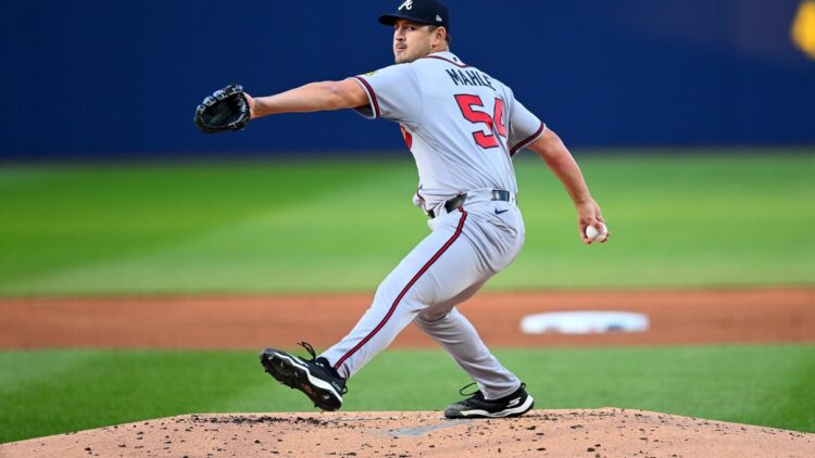 Atlanta Braves pitcher Tyler Mahle during a game