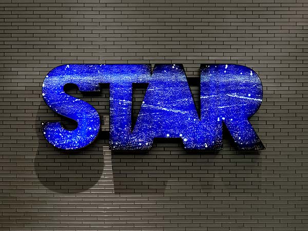 Star-shaped artwork in the stadium collection