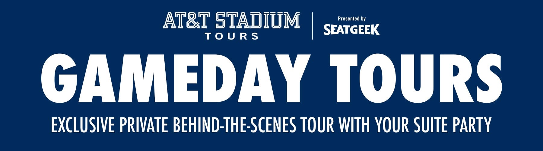 Gameday Tours banner describing a private behind-the-scenes visit