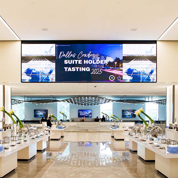 The main level inside AT&T Stadium