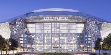 Interior view of AT&T Stadium during a tour