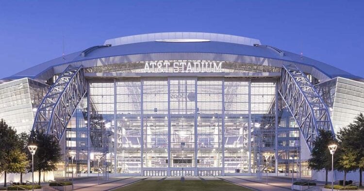 Interior view of AT&T Stadium during a tour