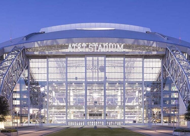 Interior view of AT&T Stadium during a tour