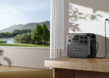 BLUETTI Elite 200 V2 beside a window in a home office