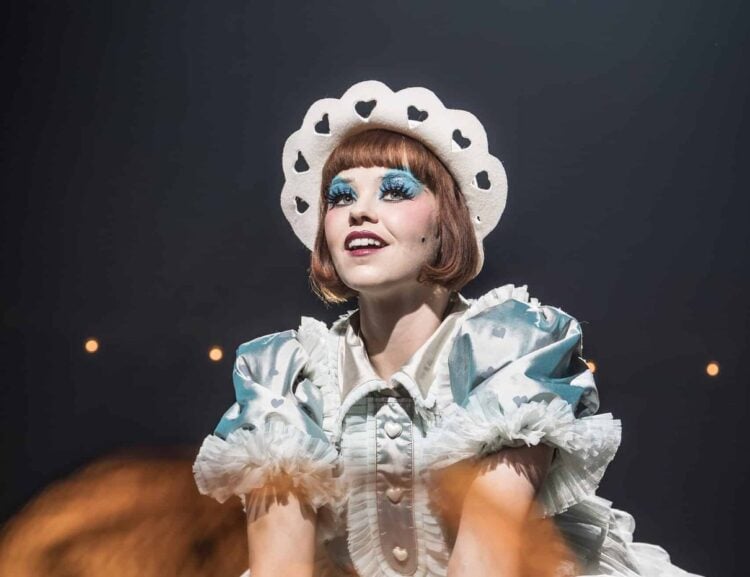 Cabaret cast members performing on stage