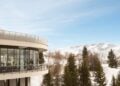 Alpe d'Huez resort buildings set against the French Alps