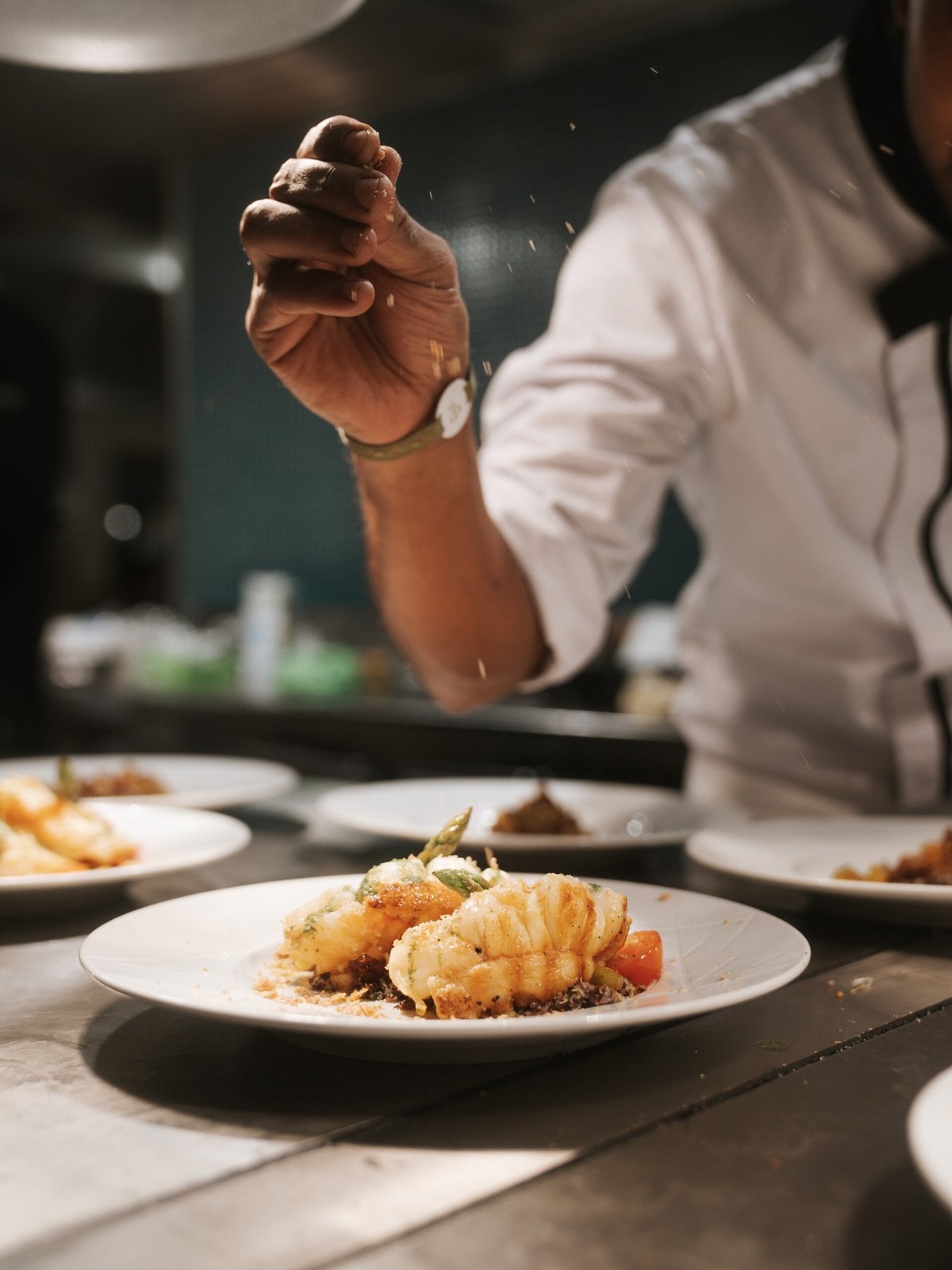 A meal served in a Club Med resort dining room