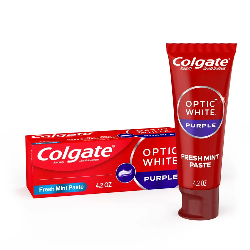Colgate Optic White Purple whitening toothpaste