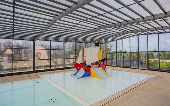 Indoor pool at Domaine de Drancourt