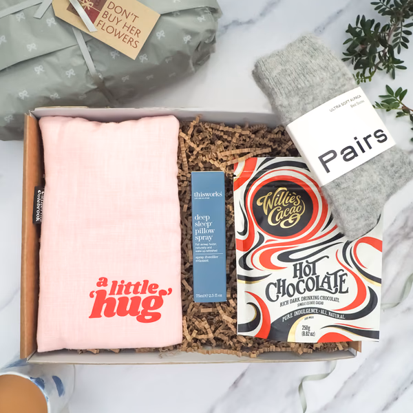 A wrapped Create a Gift Box package from the brand