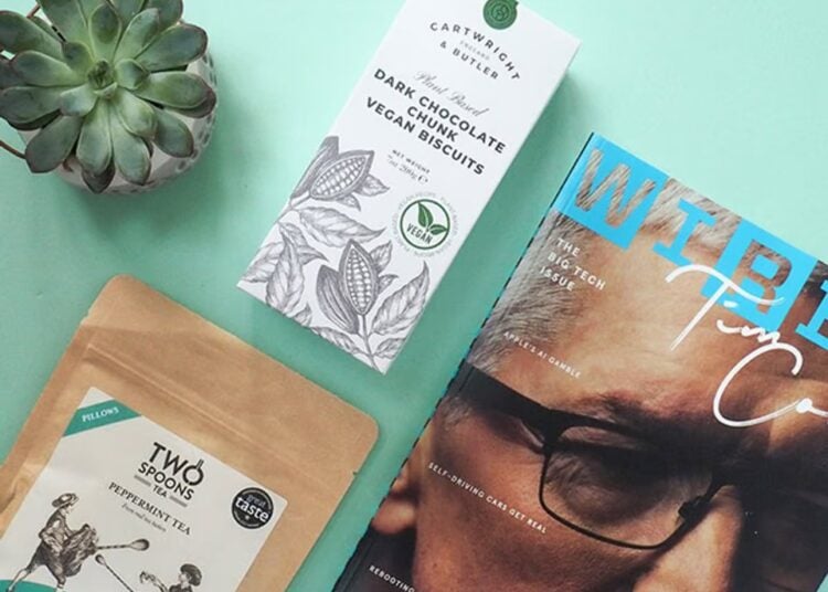 A care gift styled as a small lifestyle scene