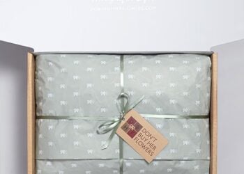 A wrapped gift box from Don't buy her flowers