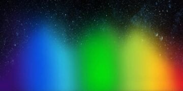Gráfico arcoíris del espectro de luz en la página de EagleEyes