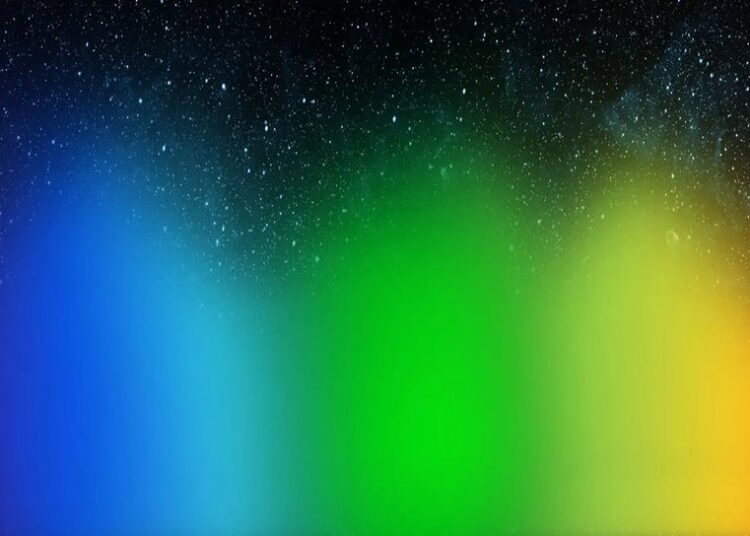 Gráfico arcoíris del espectro de luz en la página de EagleEyes