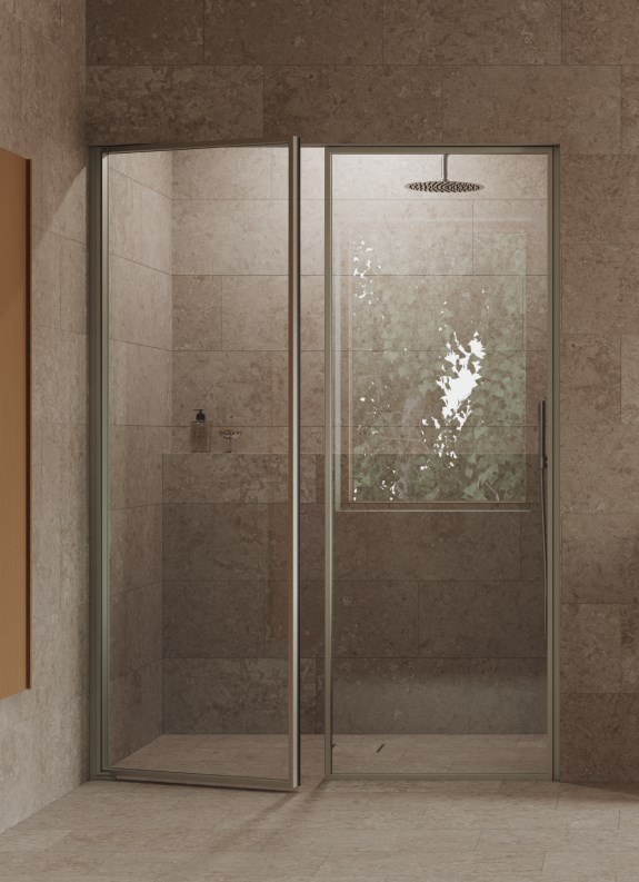 Contemporary bathroom with walk-in shower