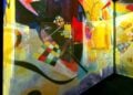 Visitors inside a colourful Frameless gallery installation