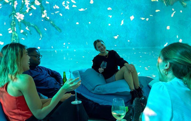 Evening visitors at a Frameless Lates event