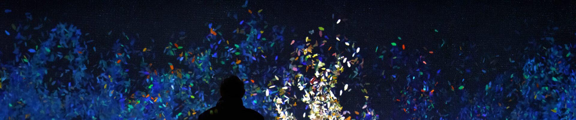 Visitors in the Frameless Lates after-hours gallery