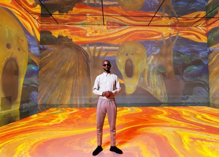 Immersive gallery scene for Listen Beyond Reality