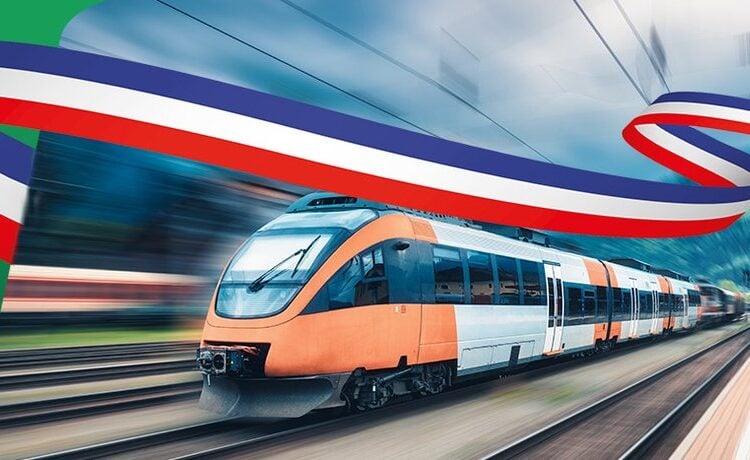 Travellers connecting ferry and rail travel on the Ireland-France Sail & Rail route