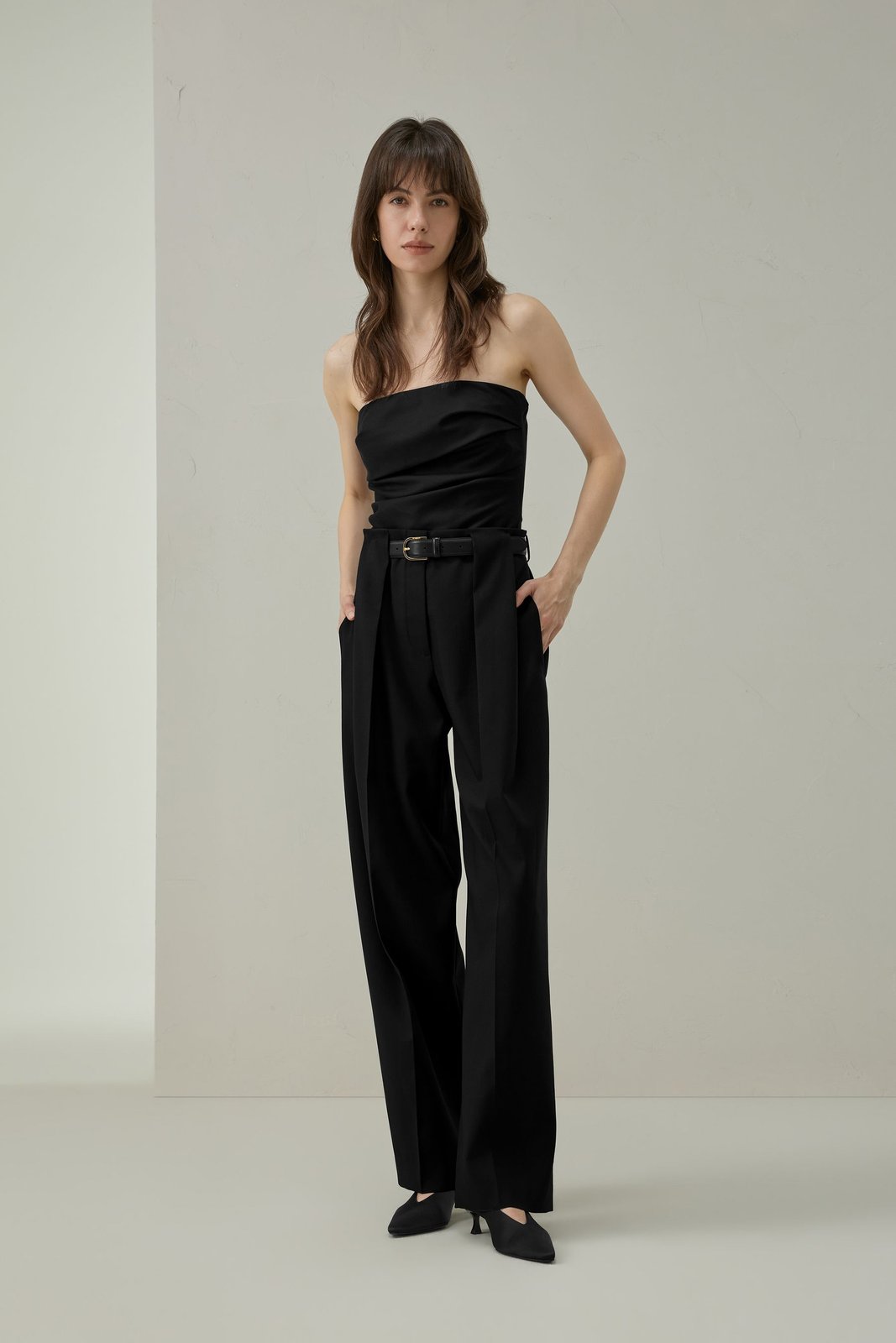 Lilysilk Kellerfalten-Hose aus Seide und Wolle