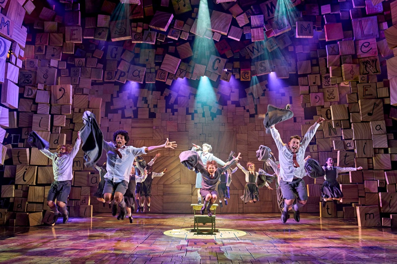 A close theatrical moment from Matilda The Musical