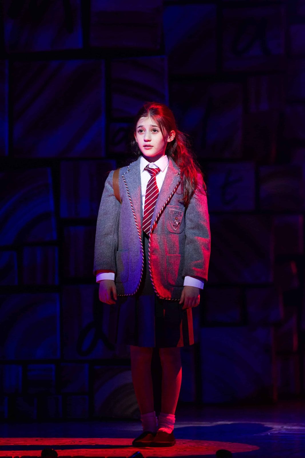 Matilda performer in a London stage scene