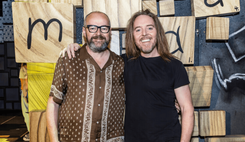Tim Minchin and Dennis Kelly visiting Matilda The Musical