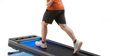 Person walking on a Merach UltraWalk W60 Plus walking pad
