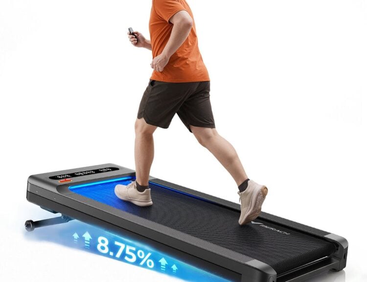 Person walking on a Merach UltraWalk W60 Plus walking pad