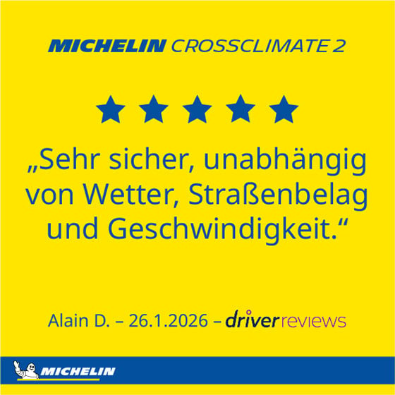 Grafik mit Michelin-Fahrerstatements zum CrossClimate 2