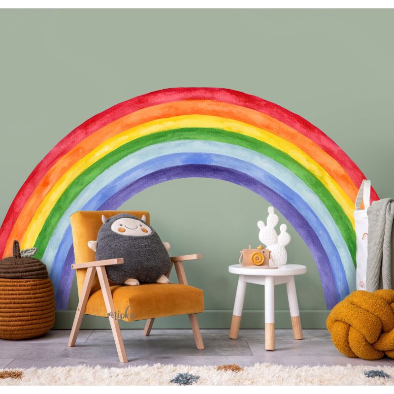 Colourful rainbow wall sticker design