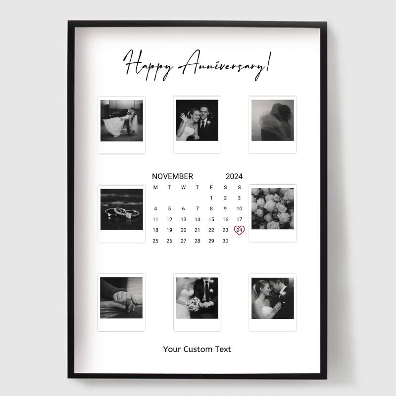 Personalised anniversary gift poster for couples