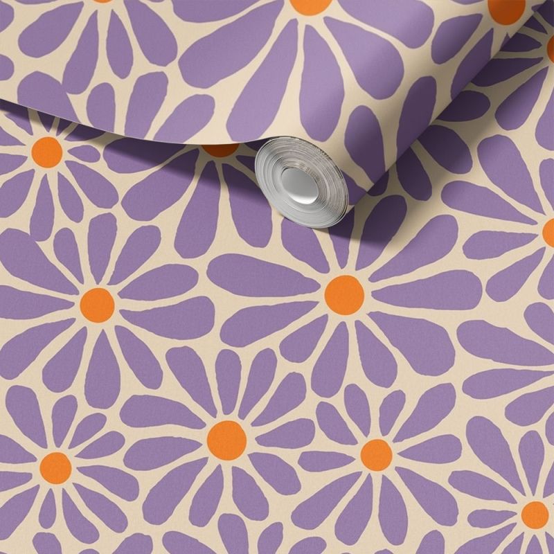 Namly Design floral violet peel and stick contact paper