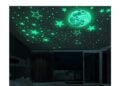 Namly Design stars moon and dots glow in the dark wall sticker