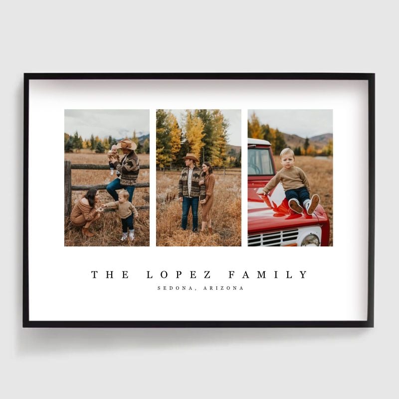 Namly Design personalised three image family poster
