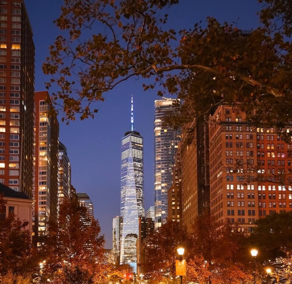 A wide view across the city from One World Observatory