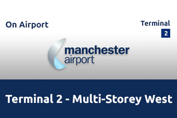 A multi-storey parking area at Manchester Airport